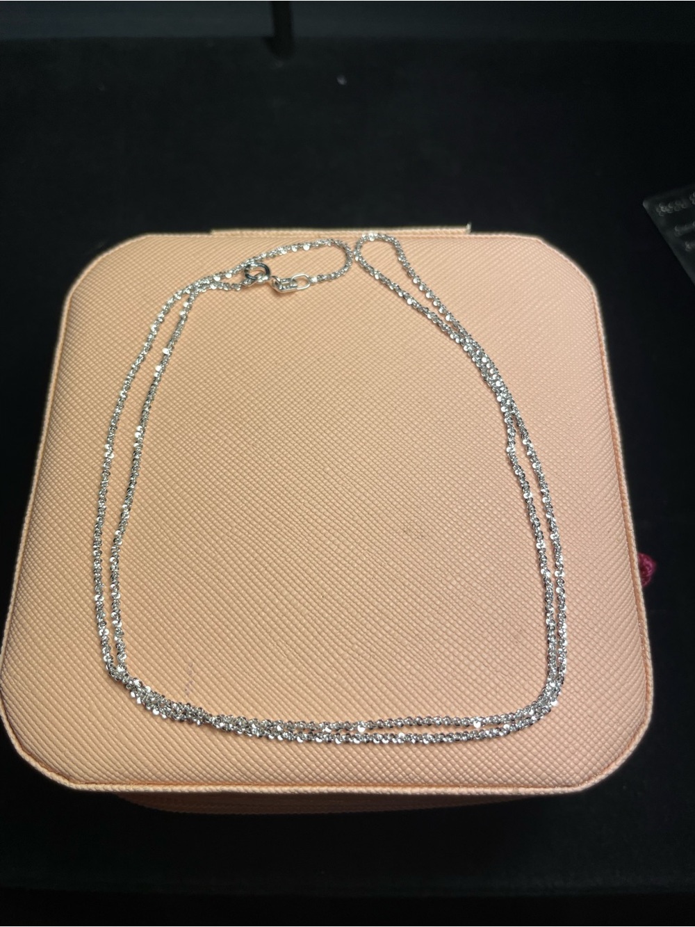 Sterling Silver Twisted Rock Chain Necklace - Silver